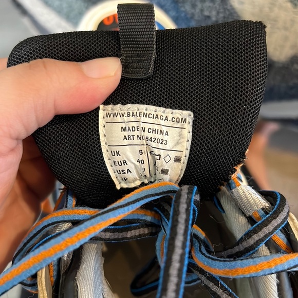 Balenciaga Men’s  Track Sneakers Orange Blue Size 7 EU 40  100% Authentic - Picture 8 of 8